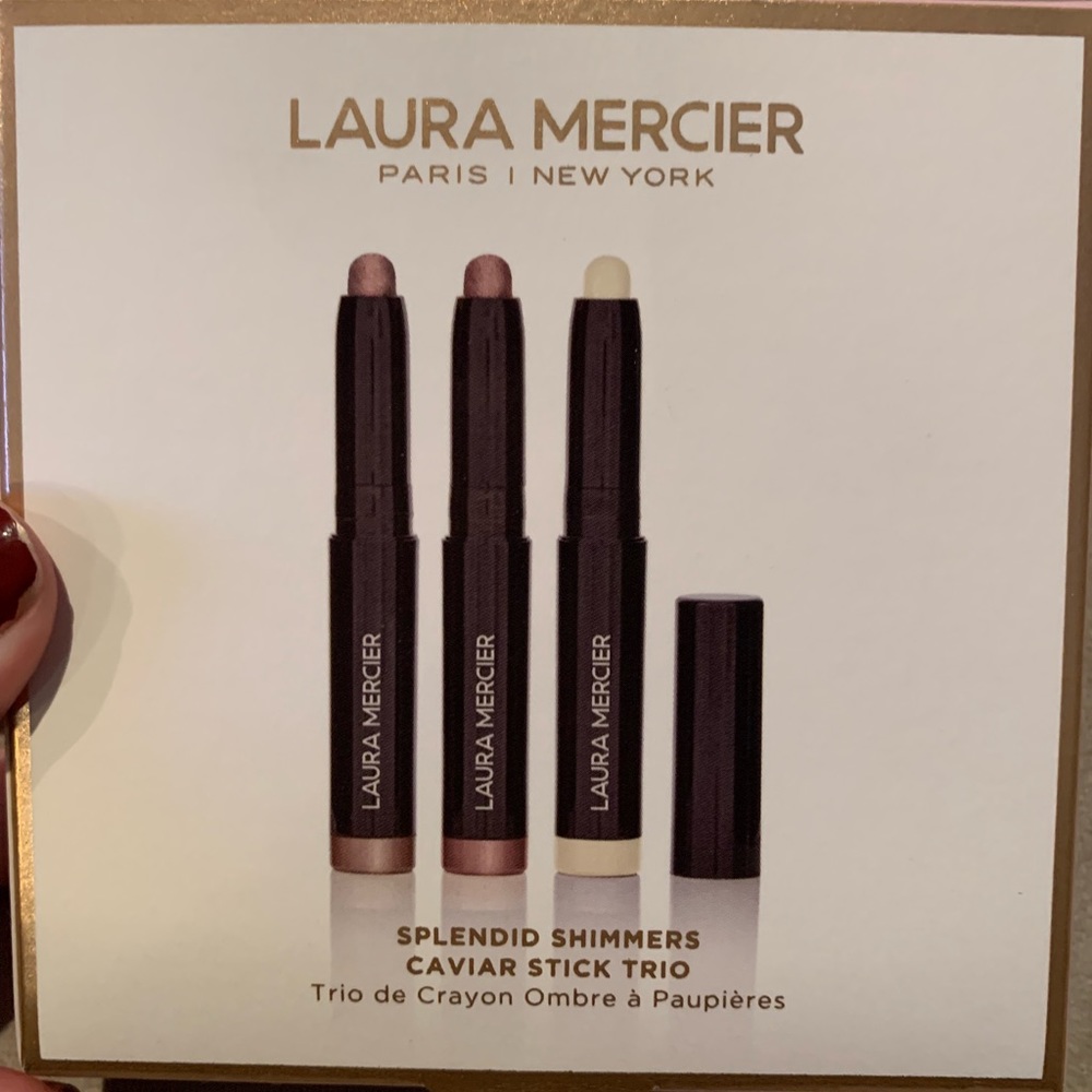 NWT Laura Mercier Splendid Shimmers Caviar Stick Trio
